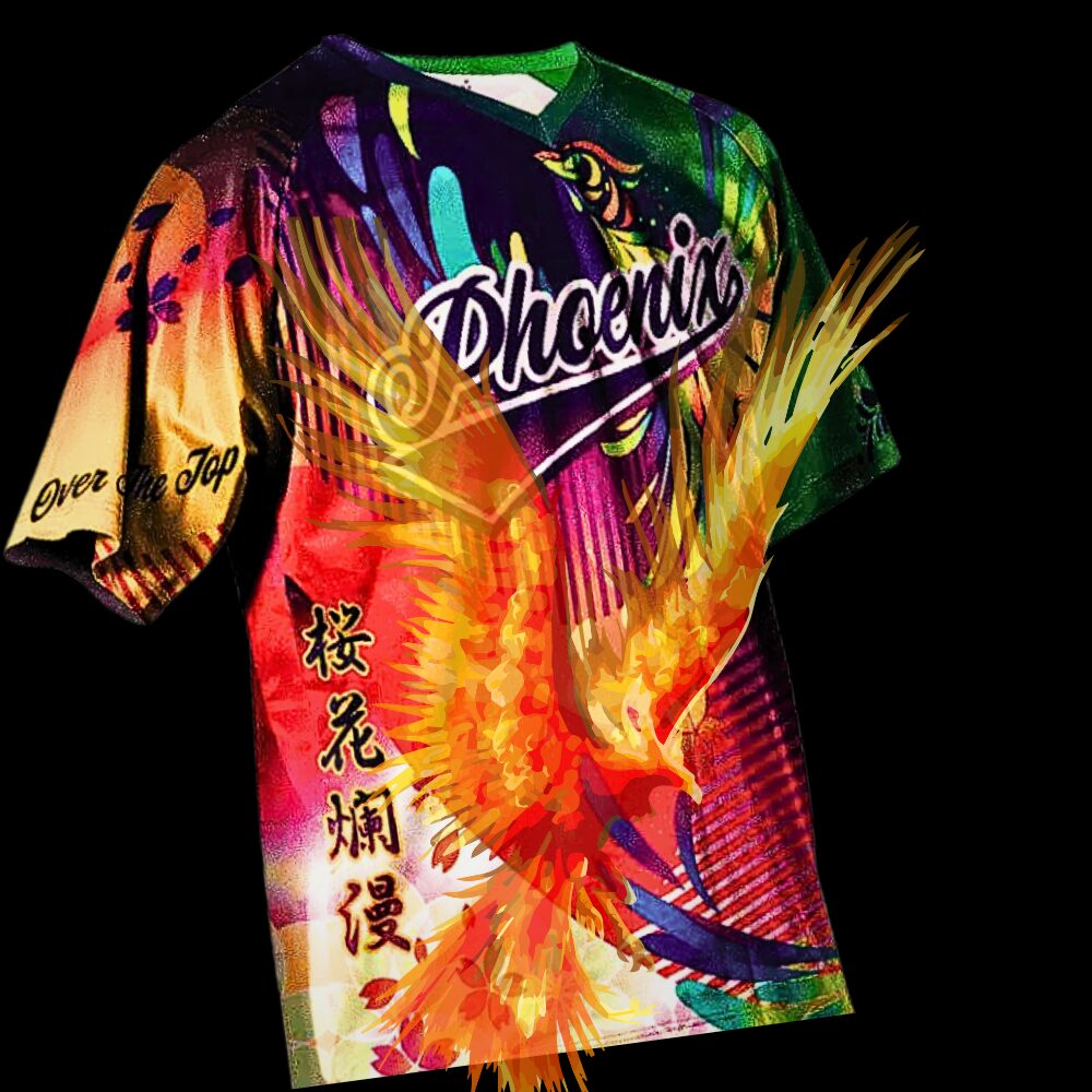 鳳凰デザインTシャツ